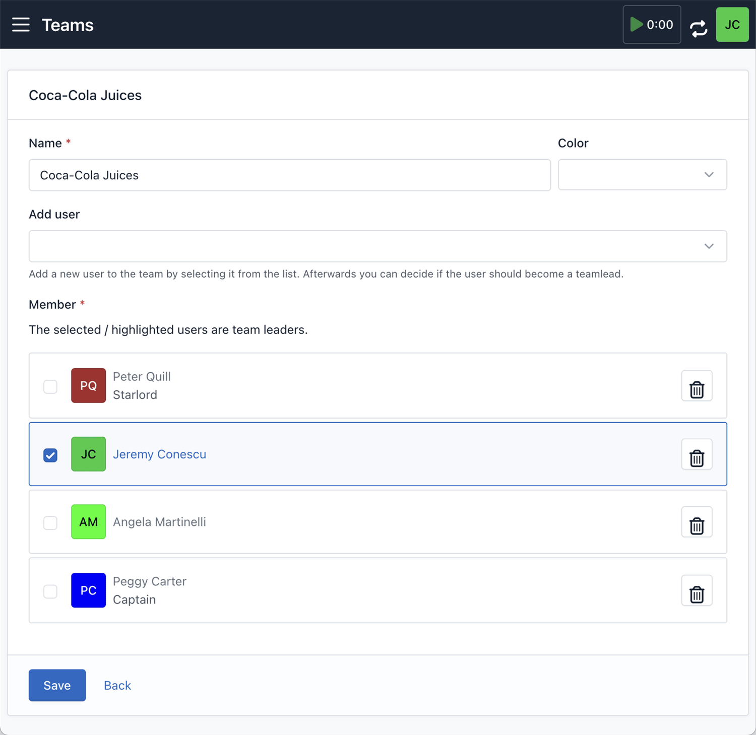 Assign Users to Teams